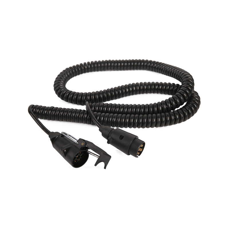 Bobina espiral PU preta de 7 pólos JH018