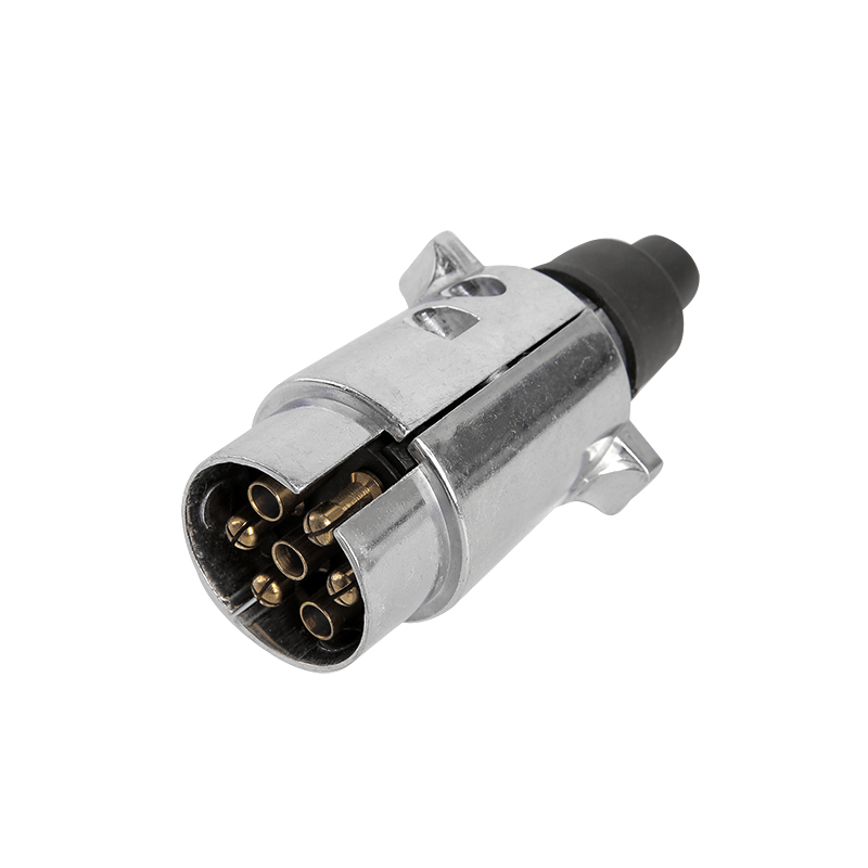 Plugue redondo grande de 7 pinos em alumínio estilo JH015-A