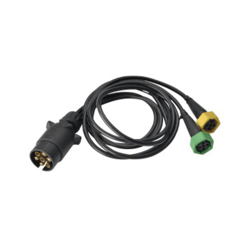 Bobina reta de PVC de 7 pólos, no plugue JH003 e dois plugues pasticos de 5 pinos, comprimento do cabo 1M, 2M, 3M...JH017-H
