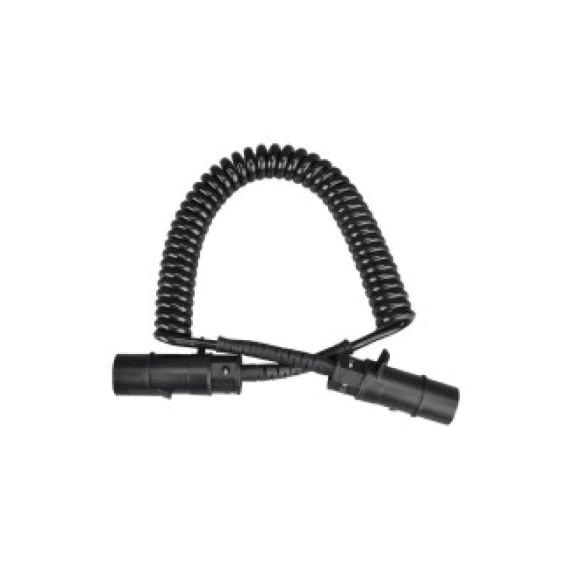 Bobina espiral PU de 7 pólos, 2 plugues de plástico preto 24V; comprimento do cabo 1m 2m 3m.......JH082-B