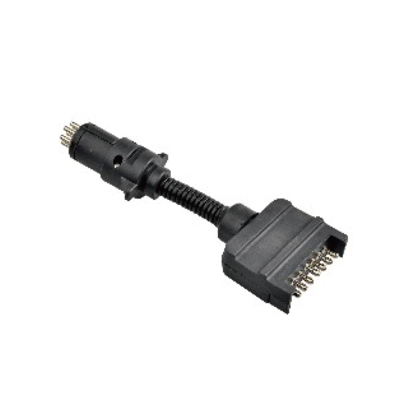 Soquete plano de 7 pinos no carro para plugue redondo pequeno de 7 pinos no trailer JH019-B