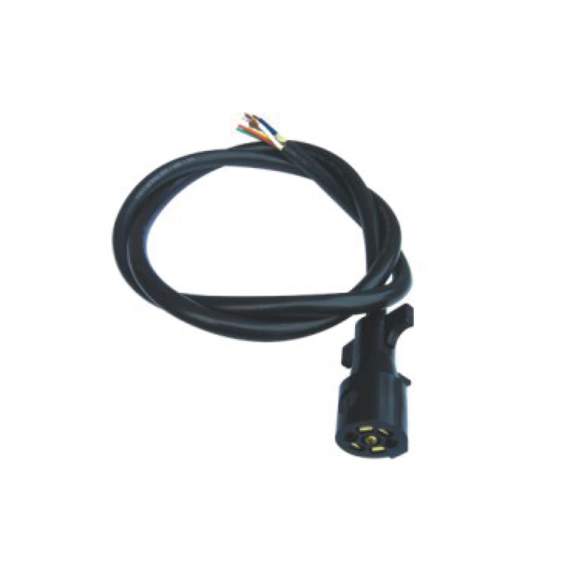 Bobina reta de PVC de 7 pólos com um plugue de plástico, comprimento do cabo 1m,2m,3m.....JH066